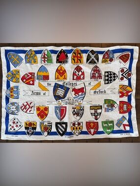 Ulster Irish Linen Kitchen Tea Towel Arms of Colleges University Cities Oxford